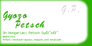 gyozo petsch business card